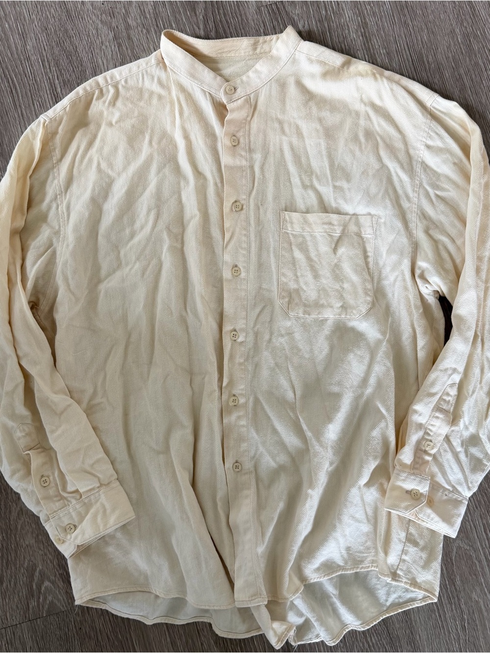 Línea Dôma yellow 100% cotton button down XL